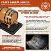 3 Liter Oak Aging Barrel with Stand, Bung and Spigot - Wooden 3L Whiskey Barrels Wine Barrel Decanter For The Home Brewer, Distiller, Wine Maker and Cocktail Aging - Bourbon Barrel Gifts For Men view 3