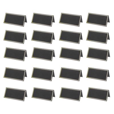 Hemoton 100pcs Elegant Blank Place Cards for Weddings and Events Foil Reserved Signs Decorative Table Name Cards for Banquets Parties and Restaurants