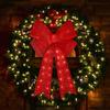 XMASLAND 32inch 72LED Twinkle Red Christmas Bows with LED Lights, Christmas Tree Decoration Wreath Bow Light Topper Light for Indoor Outdoor Christmas Decoration view 1