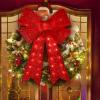 XMASLAND 32inch 72LED Twinkle Red Christmas Bows with LED Lights, Christmas Tree Decoration Wreath Bow Light Topper Light for Indoor Outdoor Christmas Decoration view 3