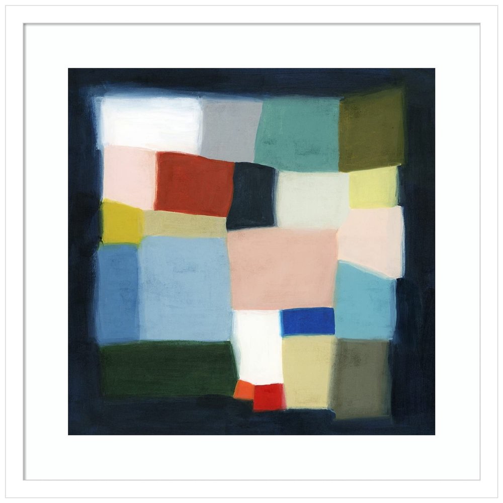 Amanti Art Framed Wall Art Print 21x21 Chromatic Cube I by Grace Popp, Abstract Wall Art, Modern Contemporary Decor, Medium Poster Painting Artwork for Living Room, Bedroom, Bathroom, Kitchen, Office