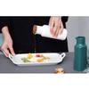 olive oil and vinegar dispenser cruet bottles Ceramic Olive Oil Vinegar Bottle Dispenser 400ML Oil storage bottle Handcrafted Ceramic spice bottle (Color : White) view 3