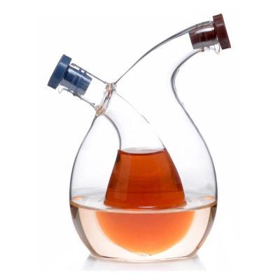KDLK Olive Oil and Vinegar Dispenser Cruet Bottles 2 in 1 Glass Oil and Vinegar Bottles of Soy Sauce Vinegar Bottle Kitchen Supplies Glass Bottle Kitchen Oil Bottle (Color : B)