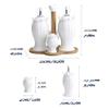 olive oil and vinegar dispenser cruet bottles Oil Vinegar Bottle Pot Dispenser Kitchen Ceramics Olive Sauce Dispenser Dust Proof And Leak-Proof With Pouring Spout Bottle Cap Prevents Oxidation White 3 view 3