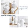 olive oil and vinegar dispenser cruet bottles Oil Vinegar Bottle Pot Dispenser Kitchen Ceramics Olive Sauce Dispenser Dust Proof And Leak-Proof With Pouring Spout Bottle Cap Prevents Oxidation White 3 view 4