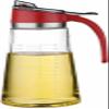 olive oil and vinegar dispenser cruet bottles Reinforced Glass Olive Oil Bottle Premium 500ml Vinegar Container Kitchen Soy Sauce Bottle Fashion Glass Vinegar Storage Bottle (Color : Red) view 1
