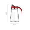 olive oil and vinegar dispenser cruet bottles Reinforced Glass Olive Oil Bottle Premium 500ml Vinegar Container Kitchen Soy Sauce Bottle Fashion Glass Vinegar Storage Bottle (Color : Red) view 2