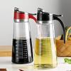 olive oil and vinegar dispenser cruet bottles Reinforced Glass Olive Oil Bottle Premium 500ml Vinegar Container Kitchen Soy Sauce Bottle Fashion Glass Vinegar Storage Bottle (Color : Red) view 4