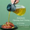 olive oil and vinegar dispenser cruet bottles Automatic Opening Closing Oil Bottle Leakproof Condiment Container Plastic Seasoning Kitchen Olive Oil Dispenser Bottles view 2