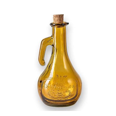 olive oil and vinegar dispenser cruet bottles Vinegar Bottle Oil Pourer With Wooden Stopper, Large Capacity Glass Olive Oil Dispenser And Vinegar Bottle (Color : Yellow)