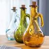olive oil and vinegar dispenser cruet bottles Vinegar Bottle Oil Pourer With Wooden Stopper, Large Capacity Glass Olive Oil Dispenser And Vinegar Bottle (Color : Yellow) view 4