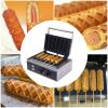 CNCEST Commercial Use Corn Dog Waffle Maker, 110V Electric Waffle Hot Dog Maker Iron Baker Machine, Stainless Steel Cheese Stick Press Iron, 50-300 Temp Control, Two Patterned Baking Pans(6 Hot Dogs) view 4