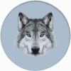 XISUNYA Wolf Round Fitted Tablecloth with Elastic Edge, Wolf Portrait with Beautiful Gaze Print Small Polyester Table Pad, Fit Round Tables up 40"-44" Diameter, for Restaurant Picnic Party view 1