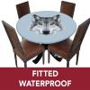 XISUNYA Wolf Round Fitted Tablecloth with Elastic Edge, Wolf Portrait with Beautiful Gaze Print Small Polyester Table Pad, Fit Round Tables up 40"-44" Diameter, for Restaurant Picnic Party view 3