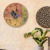 Farm Rustic Rooster Wall Clock Kitchen Clock Fresh Farm 9 Inch Wall Clocks Battery Operated Non-Ticking Roman Numerals Ancient Farm Wall Decor Home Decor for Bedroom Living Room Office view 2