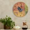 Farm Rustic Rooster Wall Clock Kitchen Clock Fresh Farm 9 Inch Wall Clocks Battery Operated Non-Ticking Roman Numerals Ancient Farm Wall Decor Home Decor for Bedroom Living Room Office view 3