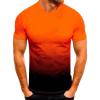 Mens Short Sleeve Workout T Shirt Lightweight Stylish Slim Fit Muscle Tee Casual Basic Crew Neck Athletic Shirts (Orange,Small) view 1
