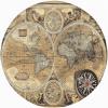 XISUNYA World Map Round Fitted Tablecloth with Elastic Edge, Atlas Theme Countries Print Large Polyester Table Cover, Fit Round Tables up 45"-56" Diameter, for Outdoor Indoor Use view 1