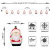 10 Light Santa Head Light Set - 8.5Ft Christmas Santa Claus Decorations String Lights with 10 Santa Claus Decorations Lights, Santa Claus Novelty Fairy Lights for Party Kid's Room Xmas Tree Decor view 2