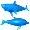 Squishy Shark Stress Balls Dolphin Stretch Ball (2 Pack) Stress Squish Ball, Sea Animal Shark Squishy Dolphin Stress Balls for Kids and Adults, Easter Basket Stuffers, Vase Filler and Home Decoration view 1