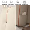 Bed Backrest Pillow King Size Wedge Cushion Upholstered Headboard Cushion Lumbar Support Pillow for Sitting Up in Bed Back for Reading Relaxing,B,with headboard 59"/150cm view 2