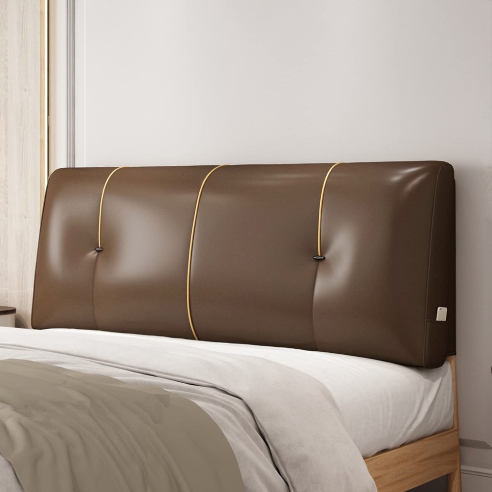 Bed Backrest Pillow King Size Wedge Cushion Upholstered Headboard Cushion Lumbar Support Pillow for Sitting Up in Bed Back for Reading Relaxing,A,No headboard 59"/150cm