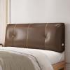 Bed Backrest Pillow King Size Wedge Cushion Upholstered Headboard Cushion Lumbar Support Pillow for Sitting Up in Bed Back for Reading Relaxing,A,with headboard 59"/150cm view 1