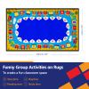 ABCarpet Classroom Rug Kids Carpet 7'6" x 13'1" Blue Library Carpet ABC Educational Elementary School Daycare Nursery Rug ABC Numbers Reading Alphabet Classroom Area Rug view 2