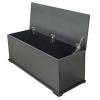 Goujxcy Storage Chest Trunk, Modern Lift Top Wood Chest Box Organizer with 2 Safety Hinges Sturdy and Large Storage Trunk for Bedroom and Living Room (Black) view 1
