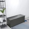 Goujxcy Storage Chest Trunk, Modern Lift Top Wood Chest Box Organizer with 2 Safety Hinges Sturdy and Large Storage Trunk for Bedroom and Living Room (Black) view 4