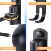 Kikerike Motorcycle Helmet Rack Wall Mount 180 Degree Rotation Metal Bike Helmet Holder Mount Bicycle Helmet Display Hanger Stand with 2 Hooks for Motorcycle Bike Baseball Rugby Helmet - Black, 1 Pcs view 3