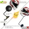 Kikerike Motorcycle Helmet Rack Wall Mount 180 Degree Rotation Metal Bike Helmet Holder Mount Bicycle Helmet Display Hanger Stand with 2 Hooks for Motorcycle Bike Baseball Rugby Helmet - Black, 1 Pcs view 4