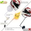 Kikerike Motorcycle Helmet Rack Wall Mount 180 Degree Rotation Metal Armet Holder Bicycle Burgonet Display Hanger Stand with 2 Hooks for Bike Baseball Rugby Helmet - White, 1 Pcs view 4