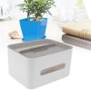 Alvinlite Rectangular Tissue Box Cover Multifunctional Tissue Box Holder with Stationery Remote Control Box Tissue Pen Remote Organizer for Home Office Desk(White) view 3
