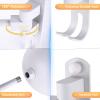 Kikerike Motorcycle Helmet Holder Wall Mount 180 Degree Rotation Metal Bike Helmet Rack Mount Bicycle Helmet Display Stand Hanger with 2 Hooks for Motorcycle Bike Baseball Rugby Helmet - White, 2 Pcs view 3