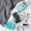 16 oz Teal Mason Jars with LidsRegular Mouth Canning Jar, 6 Pack Multifunction Glass Container, for Storage, Canning, Pickling, Preserving, Fermenting, DIY Crafts & Decor view 3
