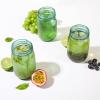 16 oz Teal Mason Jars with LidsRegular Mouth Canning Jar, 6 Pack Multifunction Glass Container, for Storage, Canning, Pickling, Preserving, Fermenting, DIY Crafts & Decor view 4