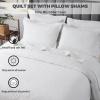 3-Piece Blue Quilt Set King Size, Coverlet Bedspread Bedding, Luxury Stitching Design, Soft Quilt Set, Fade Resistance, Double Sided Stitching Quilt Queen/King Size for All Season,Beige,King view 3
