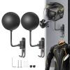 Motorcycle Helmet Holder Wall Mount 180 Degree Rotation Metal Bike Helmet Rack Mount Bicycle Helmet Display Stand Hanger with 2 Hooks Accessories for Motorcycle Bike Baseball Rugby - Gray, 2 Pcs view 1