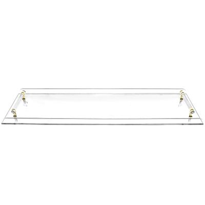 31inch Bathtub Caddy Tray,Gold Handle Clear Bathtub Caddy Tray,Acrylic Bathroom Organizer Shelf Bath tub Table Caddy Tray