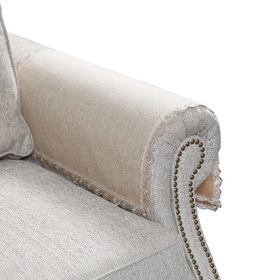 MINJIATEX Couch arm Covers,Non-Slip lace Sofa arm Covers Set of 2 Washable Sofa armrests Covers for Living Room Recliner Chair arm Cover Protectors for Leather Sofa armrest slipcover (MYS-Beige)