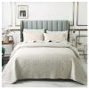 Beige Quilt Set King/California King Size 3 Piece with Pillow Shams, Lightweight Bedspread Coverlet, Pilling Resistance Quilt, Fade Resistance Bed Cover for All Season,Beige,King view 1