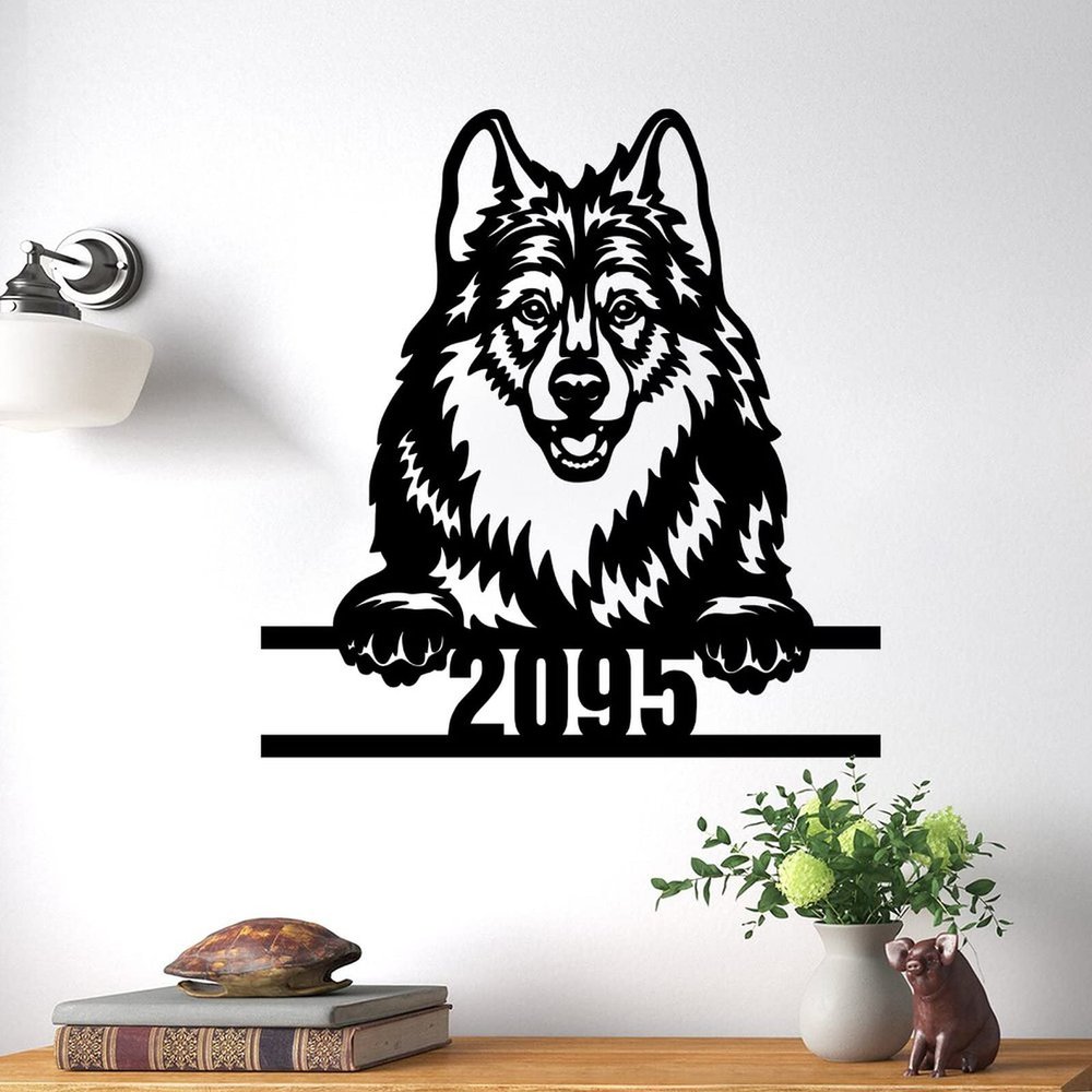 Custom Dog Address Sign Personalized House Number Sign Border Collie Metal Wall Art Border Collie Lover Gifts Dog House Decor Dog Mom Gifts Dog Owner Gift Animal Pet Address Sign 18in