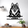 Custom Dog Address Sign Personalized House Number Sign Border Collie Metal Wall Art Border Collie Lover Gifts Dog House Decor Dog Mom Gifts Dog Owner Gift Animal Pet Address Sign 18in view 1