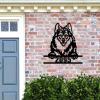Custom Dog Address Sign Personalized House Number Sign Border Collie Metal Wall Art Border Collie Lover Gifts Dog House Decor Dog Mom Gifts Dog Owner Gift Animal Pet Address Sign 18in view 2