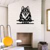 Custom Dog Address Sign Personalized House Number Sign Border Collie Metal Wall Art Border Collie Lover Gifts Dog House Decor Dog Mom Gifts Dog Owner Gift Animal Pet Address Sign 18in view 3
