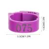 Yardwe 100pcs Adjustable Chicken Leg Rings with Numbers, Purple Plastic view 2