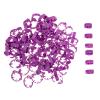 Yardwe 100pcs Adjustable Chicken Leg Rings with Numbers, Purple Plastic view 3