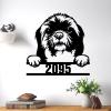 SILYHEART ShihTzu Wall Art with Custom House Number Funny Animal Pet Sign Modern Home Decor Personalized Front Porch Address Plaque ShihTzu Lover Gifts Dog Door Hanger 18in view 1