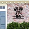 SILYHEART Beagle Wall Art with Custom House Number Funny Animal Pet Sign Modern Home Decor Personalized Front Porch Address Plaque Beagle Lover Gifts Dog Door Hanger 18in view 2